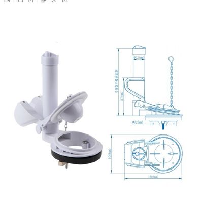 Hotel en toilet Witte plastic wc-spoellapper voor de meeste 3-in-spoelkleppen in wit
