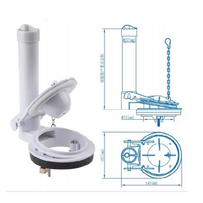 ABS-materiaal 3 inch uitlaat verstelbaar spoelvolume toilet spoelklep voor hotel en badkamer