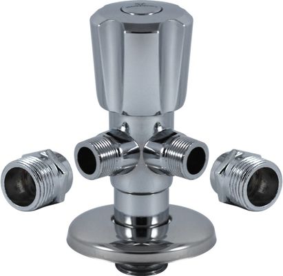 Badkamer kraan spout functie met diverter Chrome geplatte hoek klep voor kraan fittings