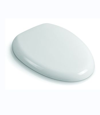 Universaal stil-sluitend rond toiletdeksel met niet-slip stoelbumpers Wit polypropyleen