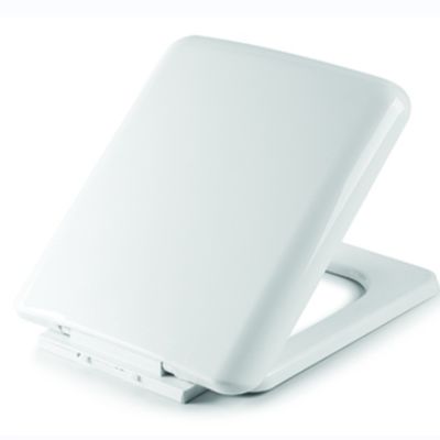 Witte plastic zachte dicht toilet stoel dekking voor de Indiase Commode