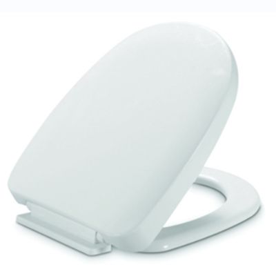 Witte plastic zachte D-vormige wc-stoel Duurzaam en comfortabel voor badkamer
