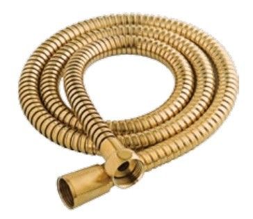 De nieuwste geborsteld gouden dubbelvergrendelingsdoucheslang heeft een elegant en luxueus ontwerp, geschikt voor luxe vintage badkamers.