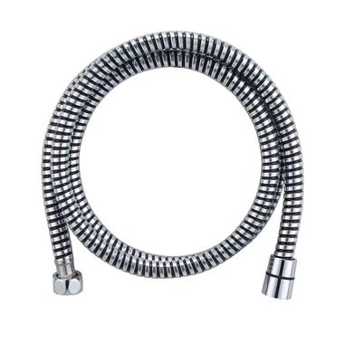 Zilveren Zwarte Ultra-flexibele PVC-douchehos met aangepaste lengte en messinginvoegingen