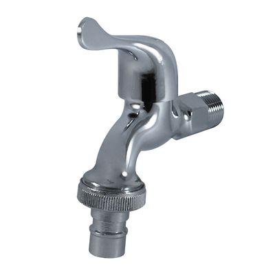 Moderne ontwerp Messing wasbak kraan met gechroomde afwerking en korte Messing klep lichaam voor koud water kraan
