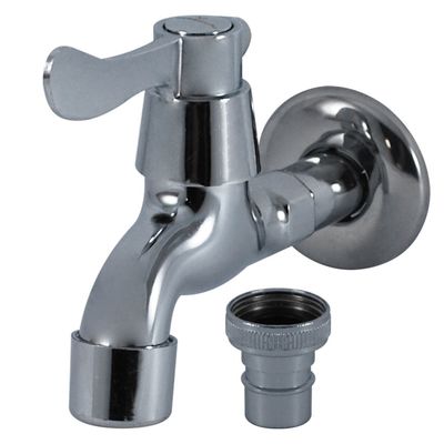 Wandgebouwde badkamerkraan met koperen lichaam, anti-spatten dubbele waterafvoer en keramische klepkern