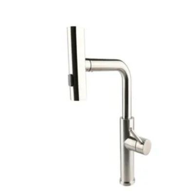 Zilveren badkamer wasbak mixer kraan met dek gemonteerd enkel handvat en 3-weg waterval