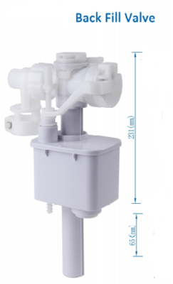 Moderne witte Xiamen professionele kunststof Europese soorten Toilet vulklep Cisterne Fitting