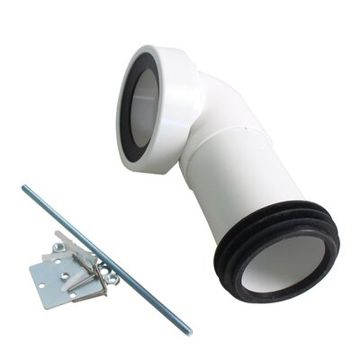 Modern 90-Degree Bend P-Type Steam Trap Sewage Polyvinyl Chloride Pipe HP Bathroom Toilet Drainage WC Pan Connector