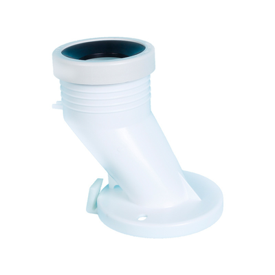 White Toilet Accessory Wall Drain Pipe, Sewage Pipe, Conversion Connector Universal Adapter Wall Trunking