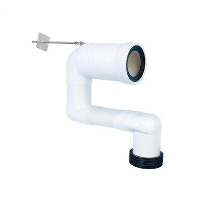 Witte PVC badkamerpijp Connector Type Toilet Accessoire Toilet Zitbakpijp