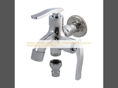 Moderne dubbele stopcontact keukenmixer wasbak kranen voor wasmachine wasbecken