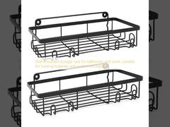 Wandmontage opbergrek voor badkamer en toilet, geschikt voor het opbergen van toiletartikelen en badkamerbenodigdheden.