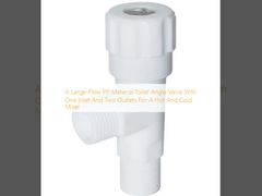 Een grote stroom PP-materiaal toilethoekklep met één inlaat en twee uitgangen voor een warm-koude mixer